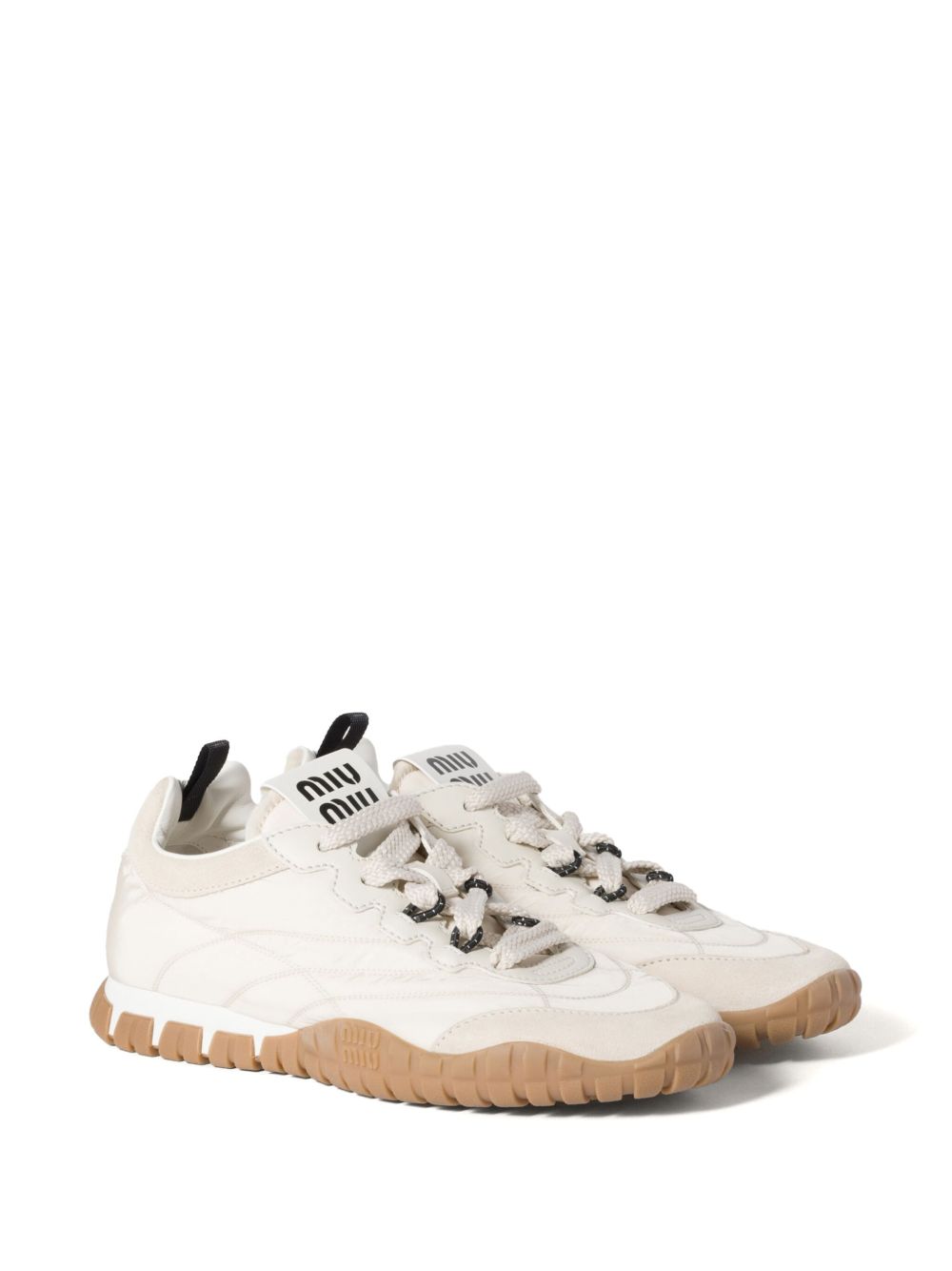Miu Miu Tyre Sneakers — Beige