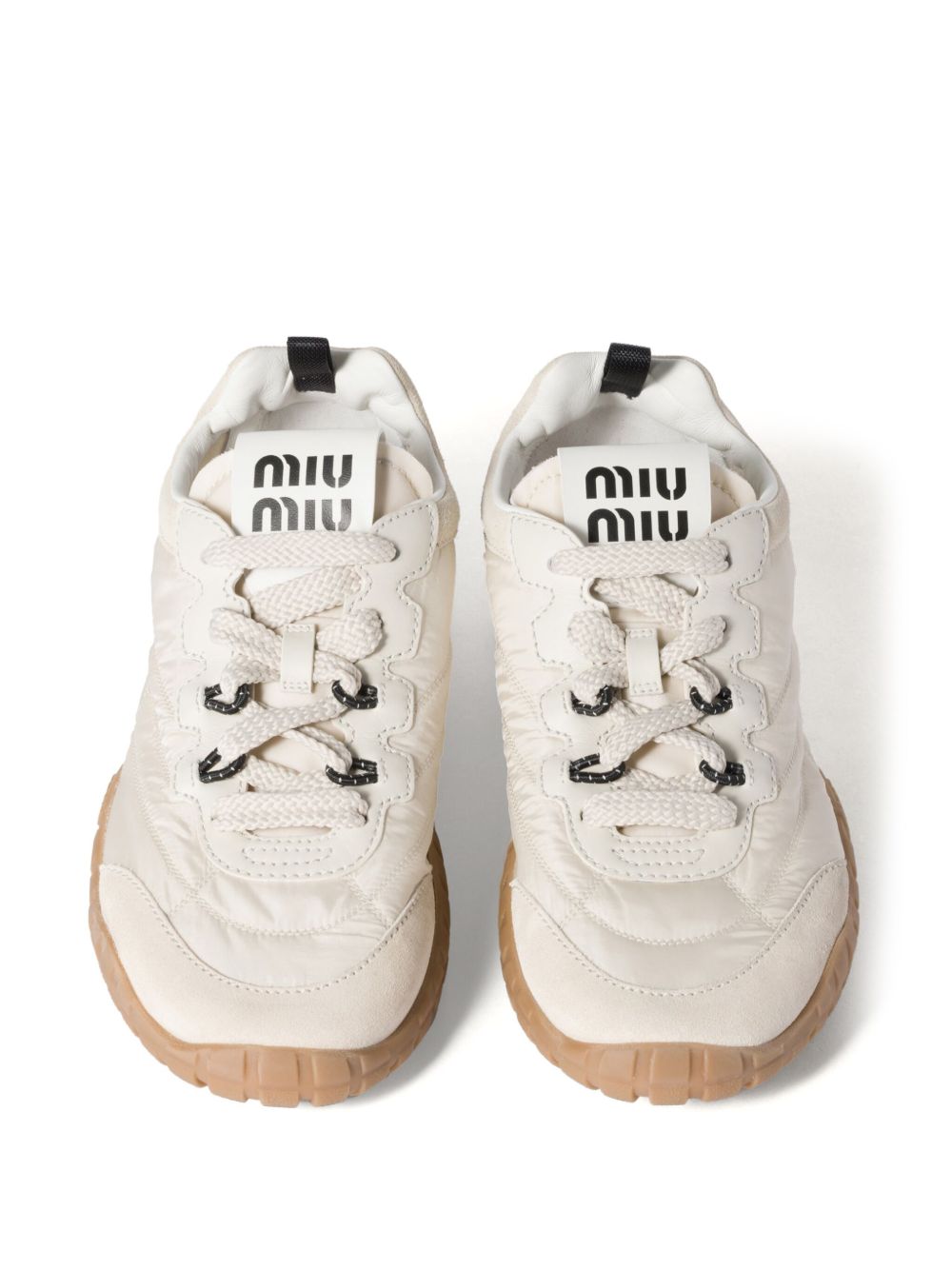 Miu Miu Tyre Sneakers — Beige