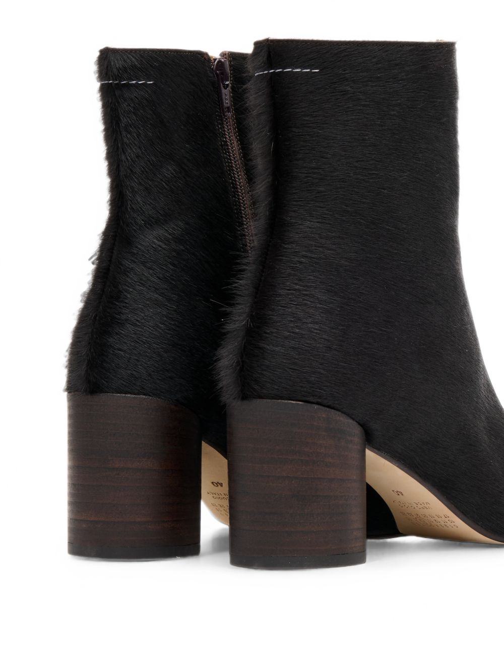 MM6 Maison Margiela Leather Ankle Boots — Black