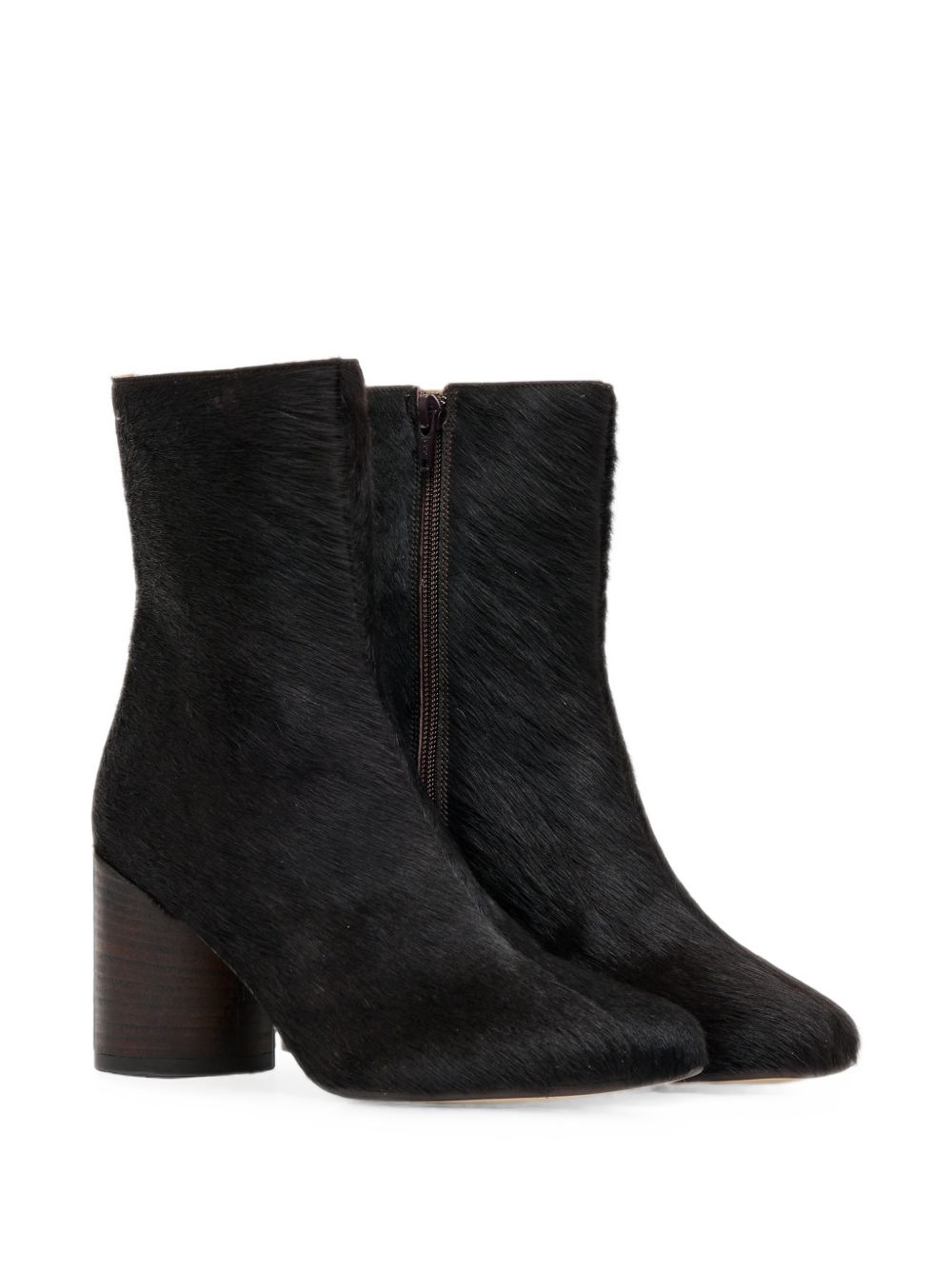 MM6 Maison Margiela Leather Ankle Boots — Black