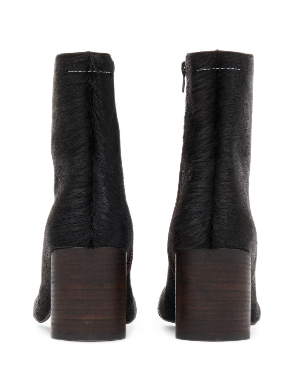 MM6 Maison Margiela Leather Ankle Boots — Black