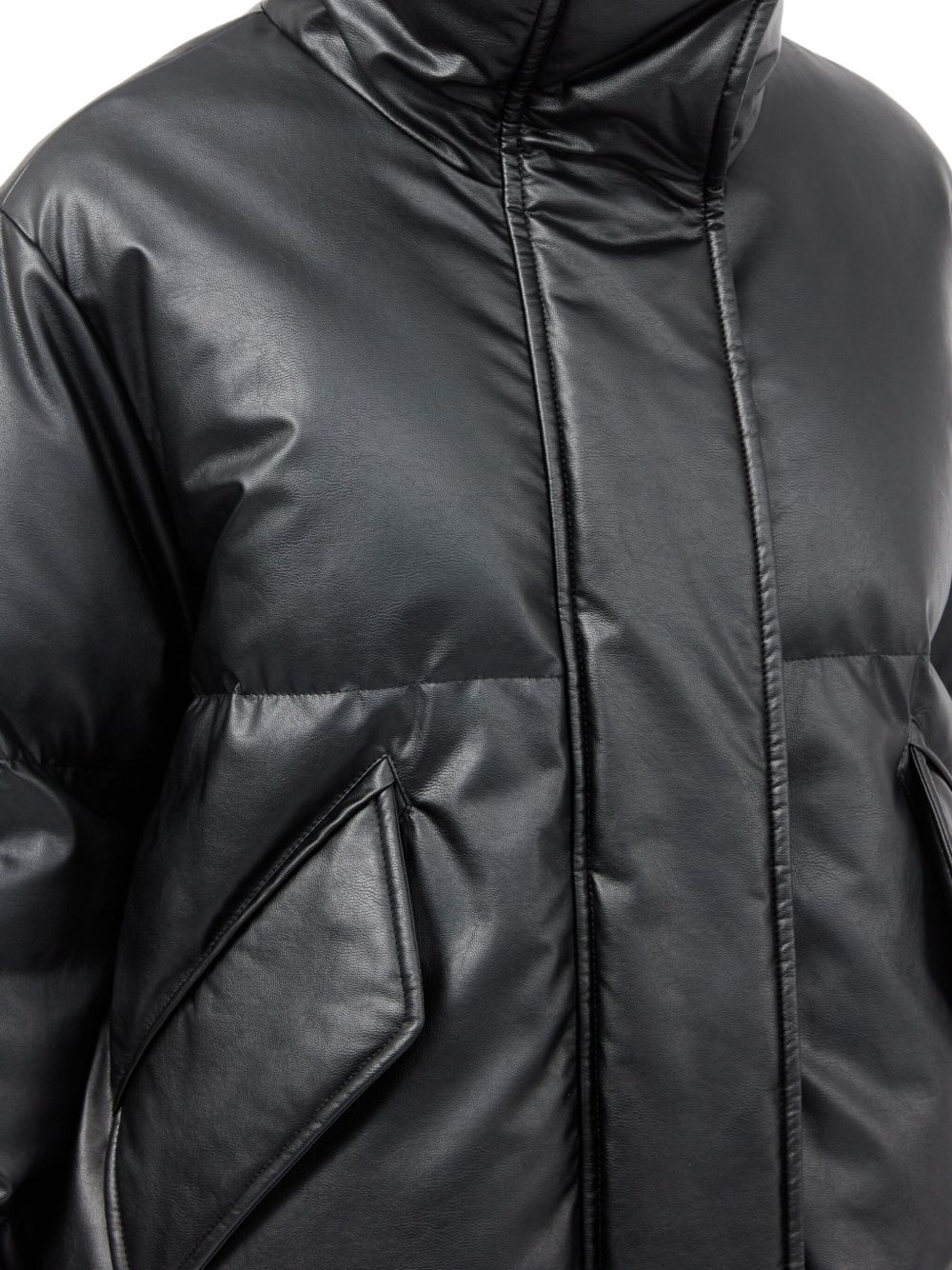 MM6 Maison Margiela Nylon Short Down Jacket — Black