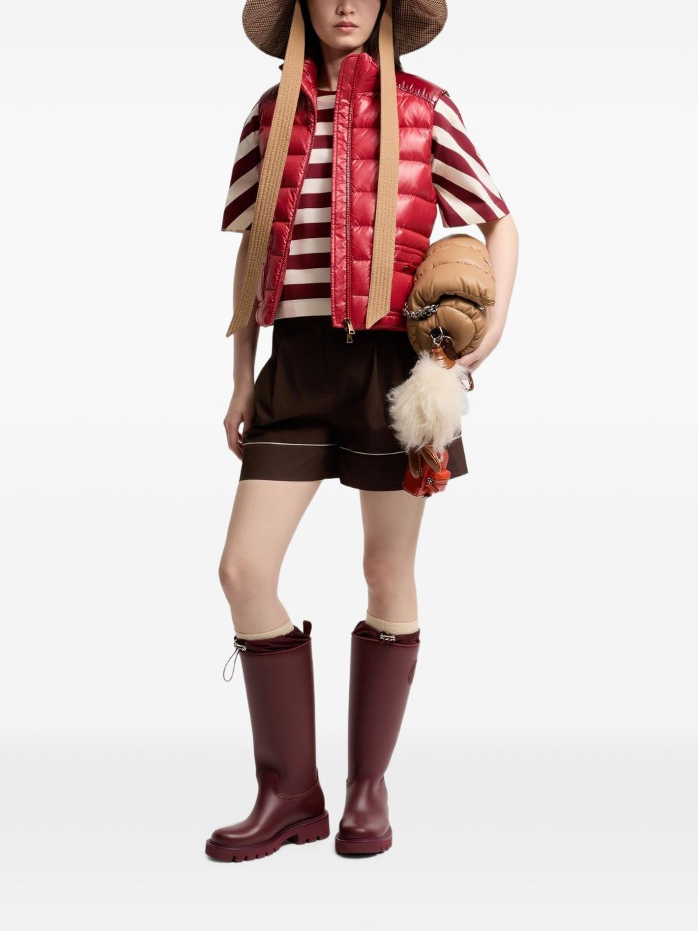 MONCLER Frelon Down Vest - Red