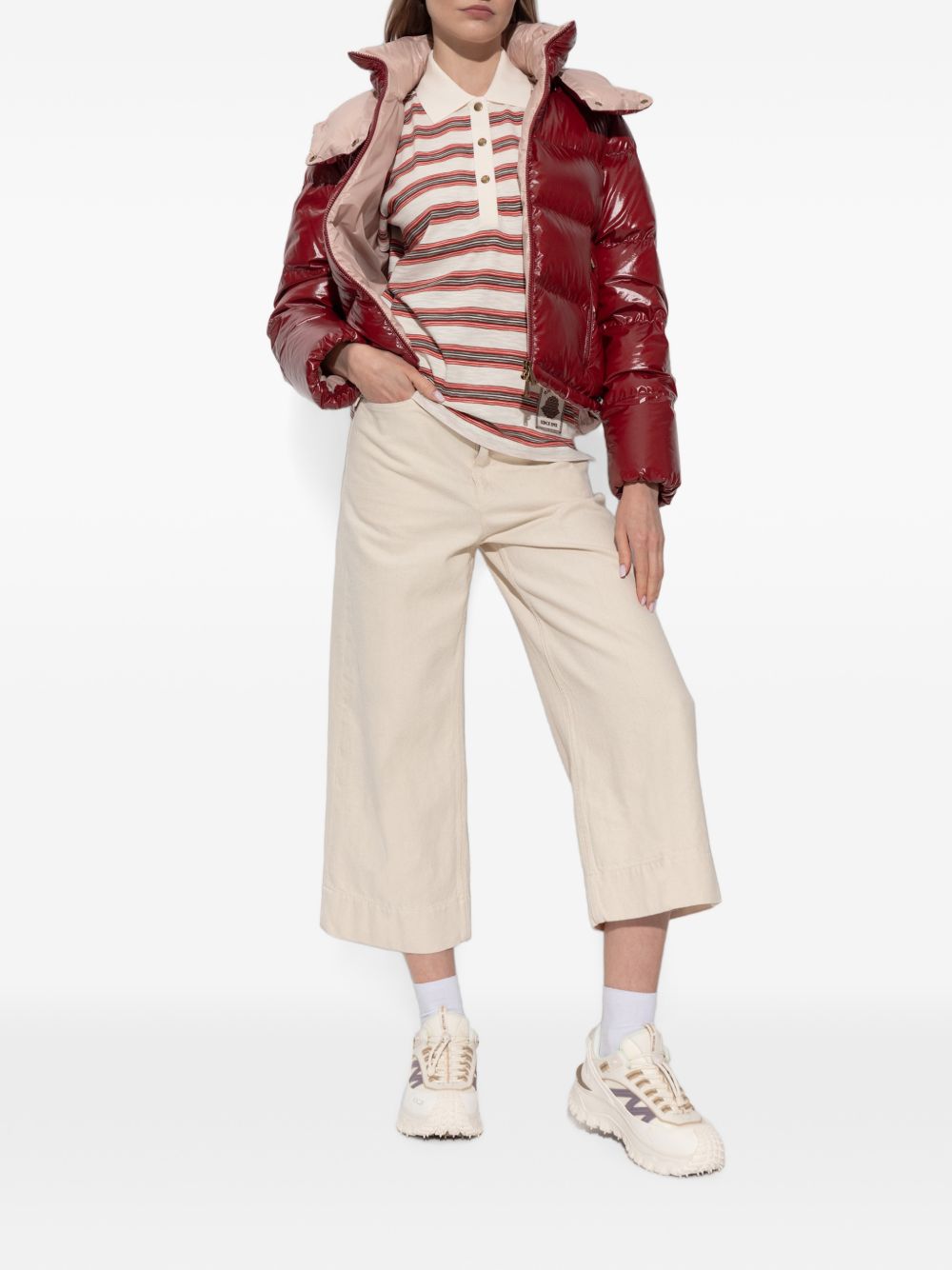 MONCLER Niveole Short Down Jacket - Red