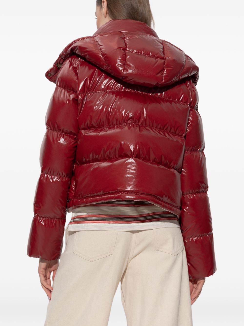 MONCLER Niveole Short Down Jacket - Red