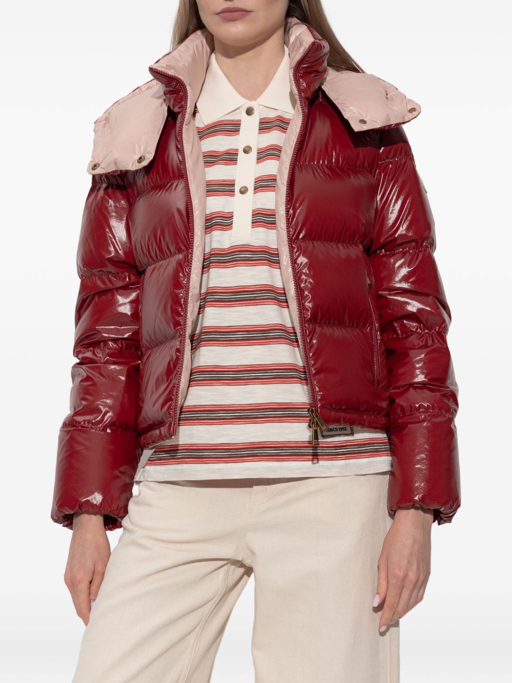 MONCLER Niveole Short Down Jacket - Red