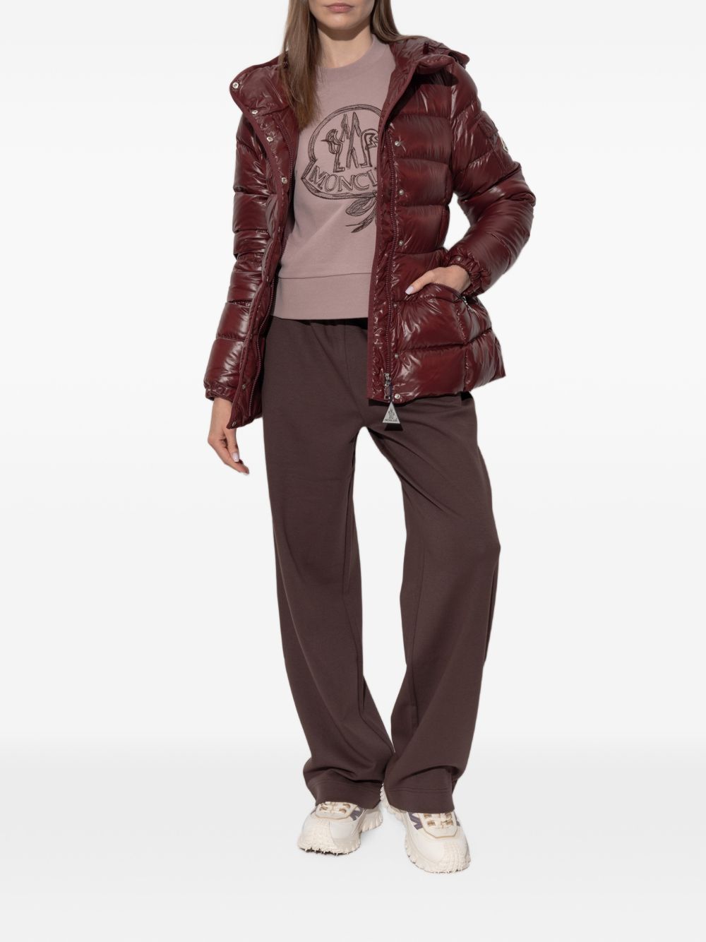MONCLER Barante Down Jacket - Burgundy