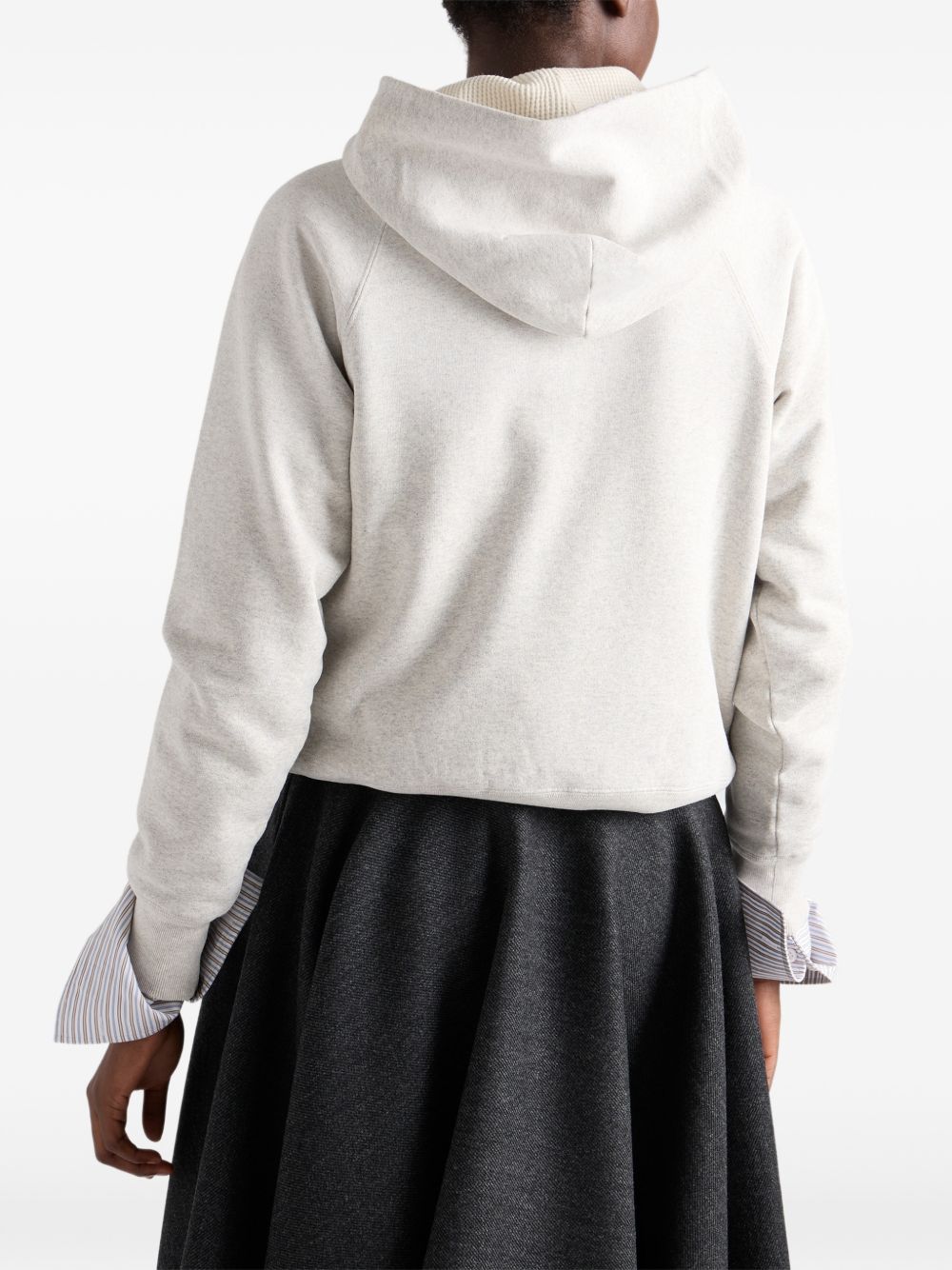 Prada Logo Cotton Hoodie