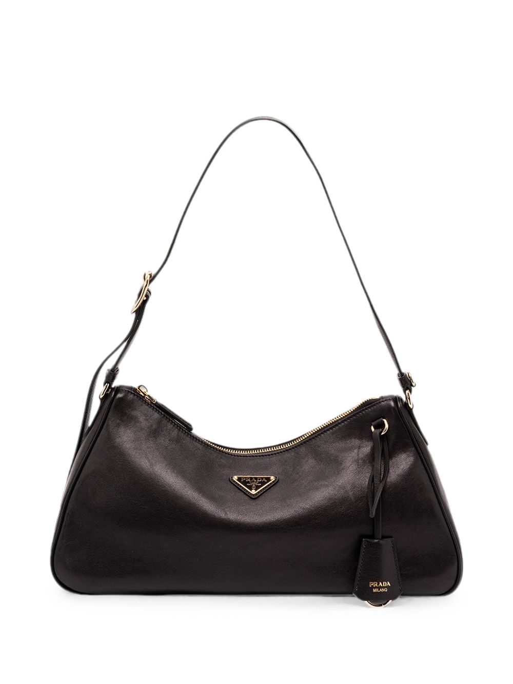 Prada Aimée Large Leather Shoulder Bag