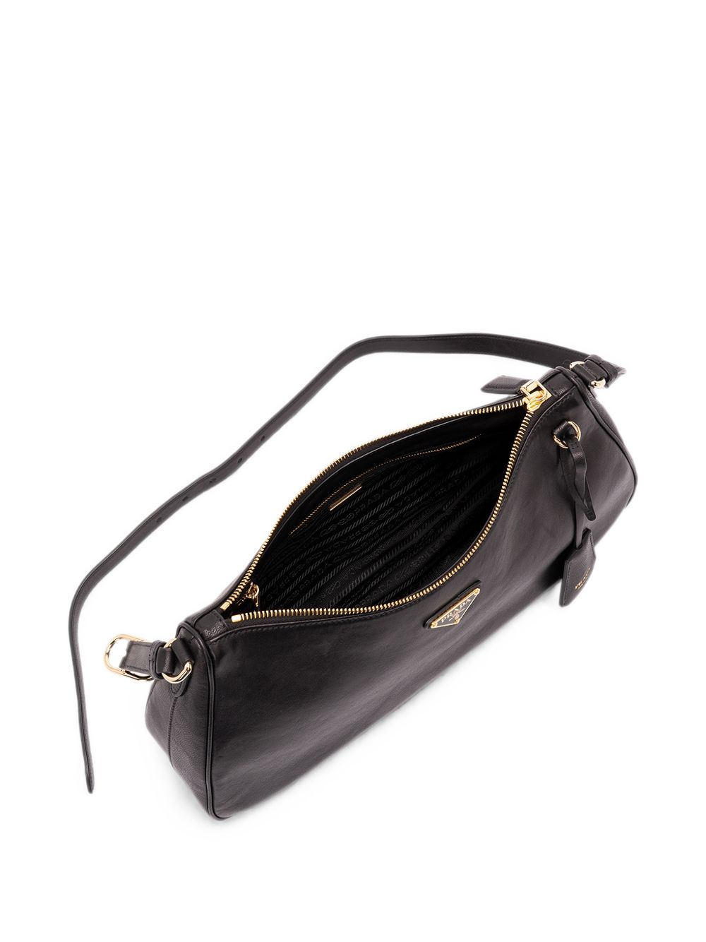Prada Aimée Large Leather Shoulder Bag