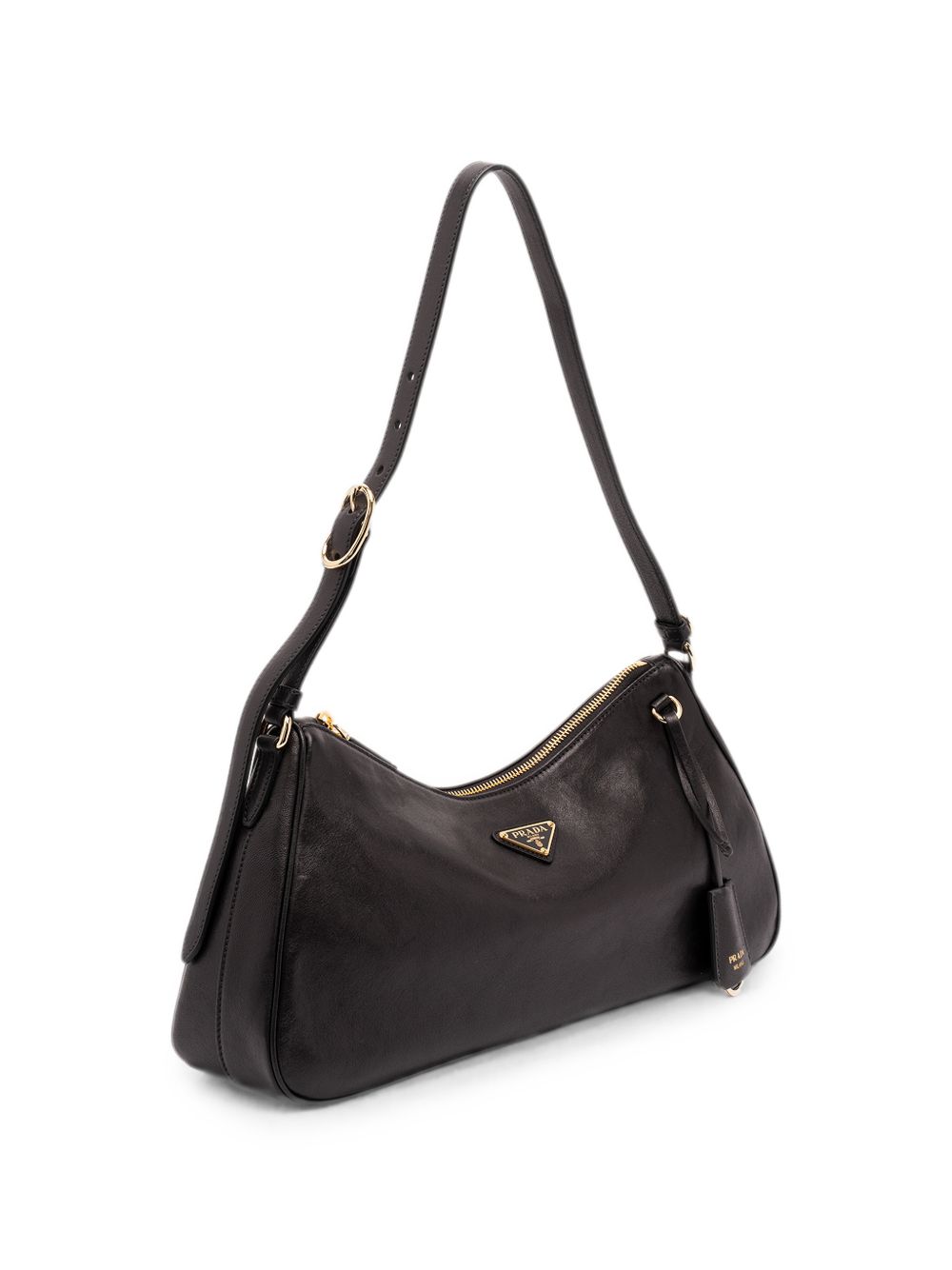 Prada Aimée Large Leather Shoulder Bag