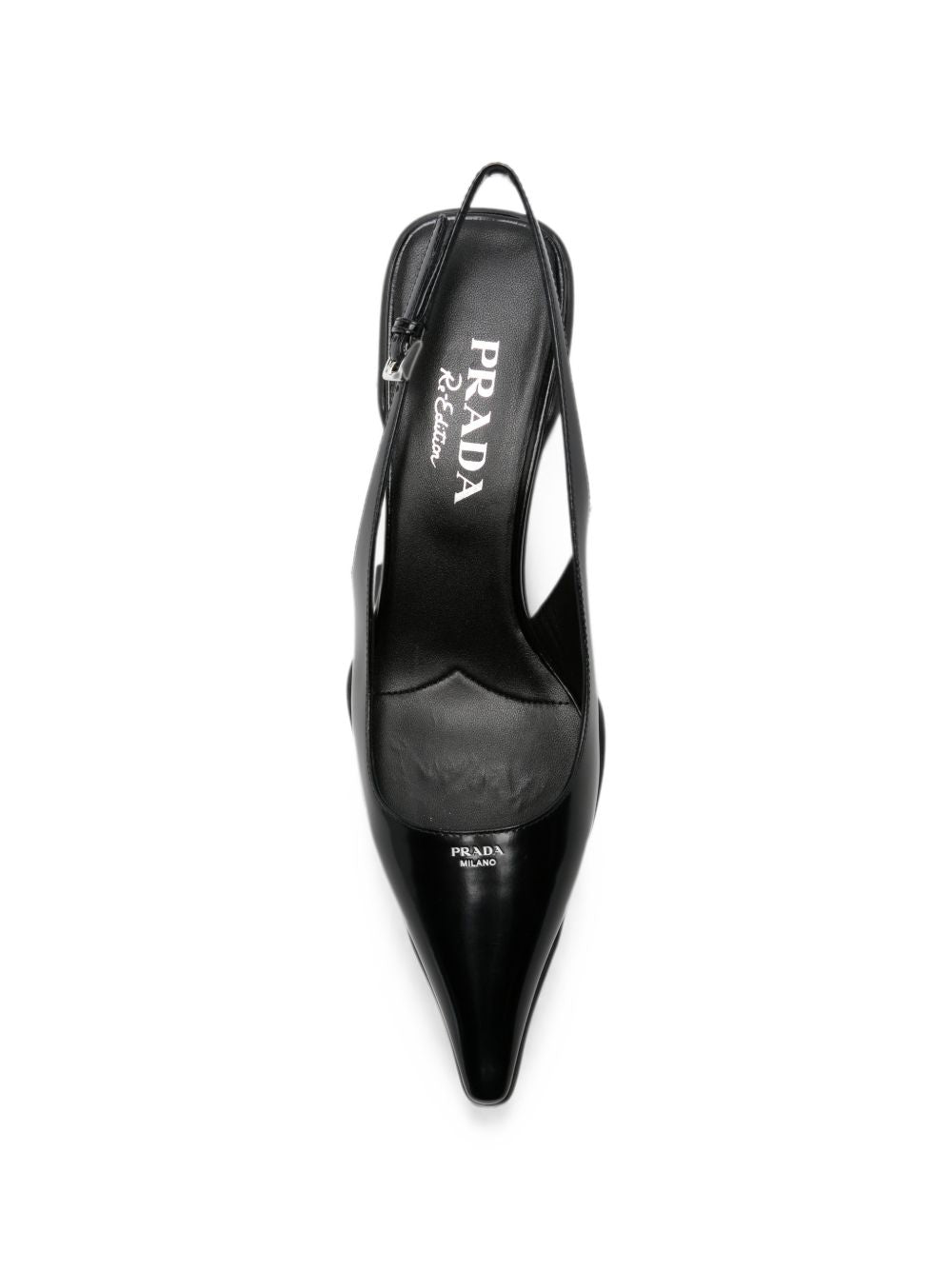 Prada Leather Slingback Pumps — Black