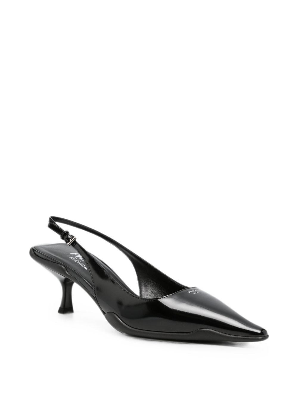 Prada Leather Slingback Pumps — Black