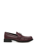 Roger Vivier Viv' Moc Strass Leather Loafers — Purple