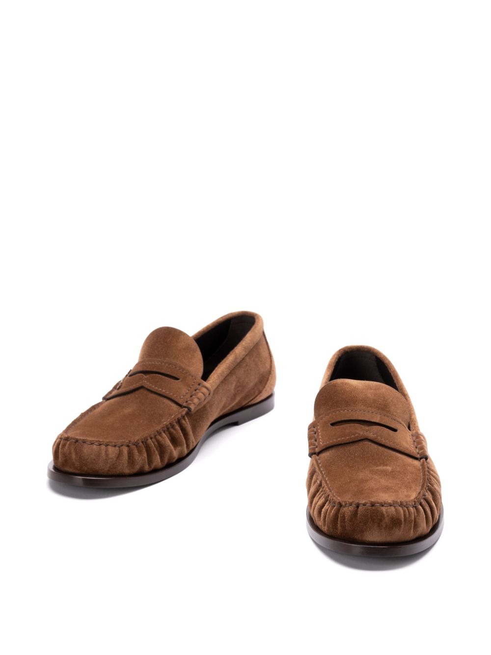 Saint Laurent Laurent Suede Leather Loafers