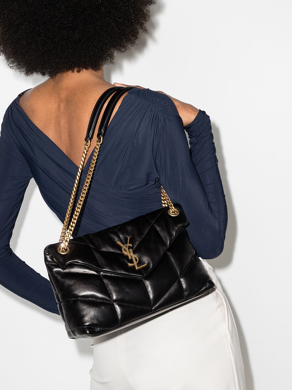 PUFFER SMALL LEATHER BAG