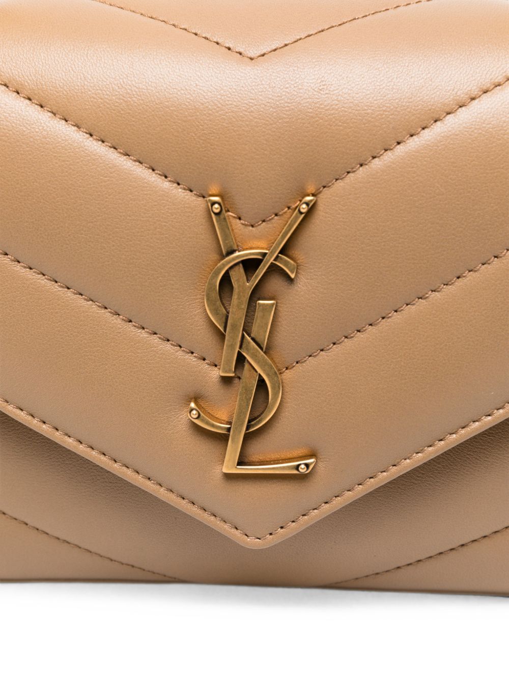 Saint Laurent Loulou Small Suede Leather Shoulder Bag — Brown