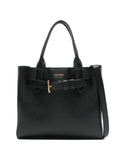 Tom Ford Audrey Small Leather Tote — Black
