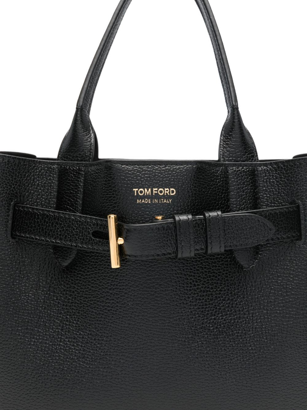 Tom Ford Audrey Small Leather Tote — Black