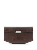 Toteme Clip Leather Shoulder Bag — Brown