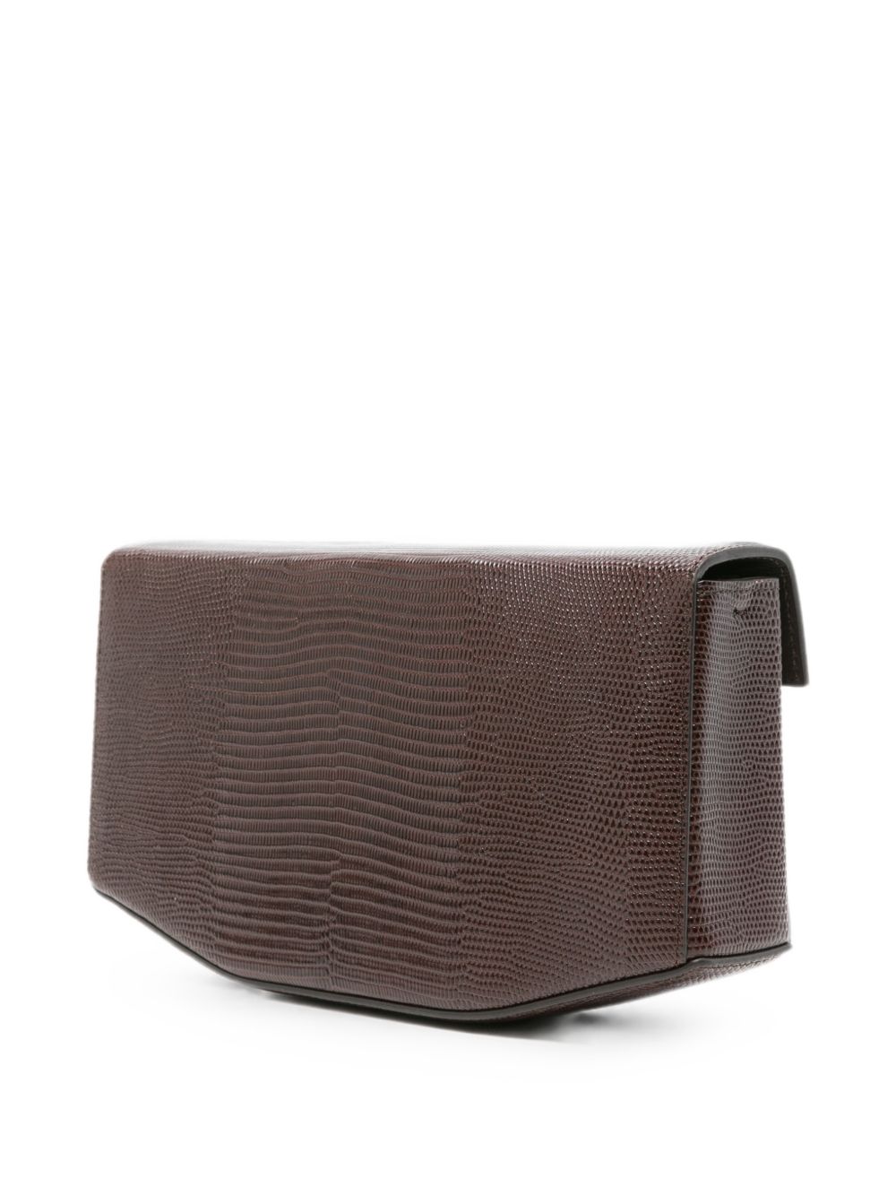 Toteme Clip Leather Shoulder Bag — Brown