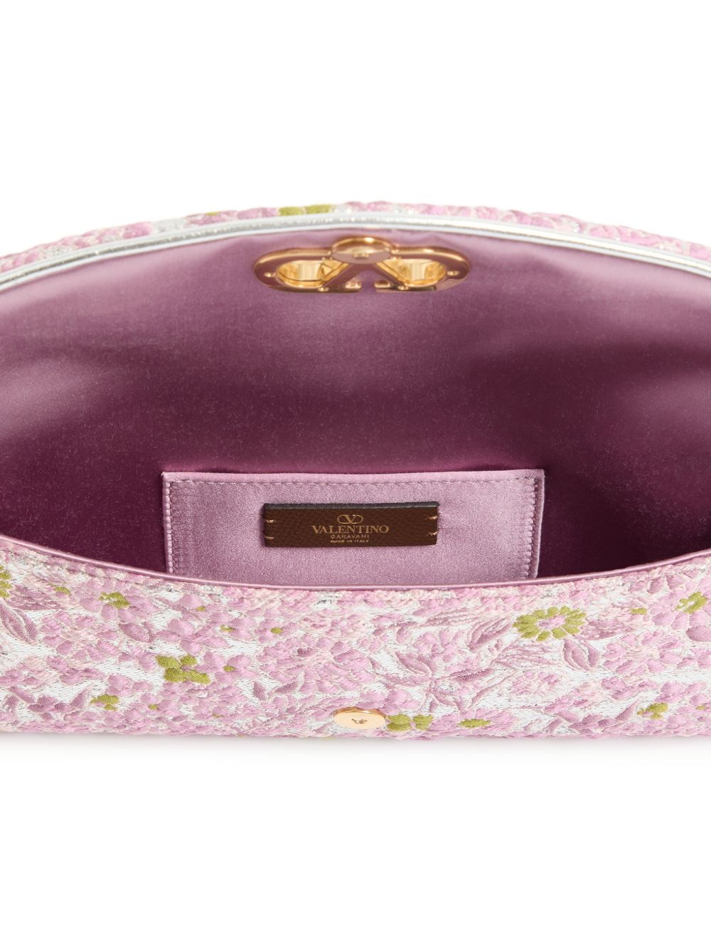 VALENTINO GARAVANI Devain Small Jacquard Lurex Shoulder Bag