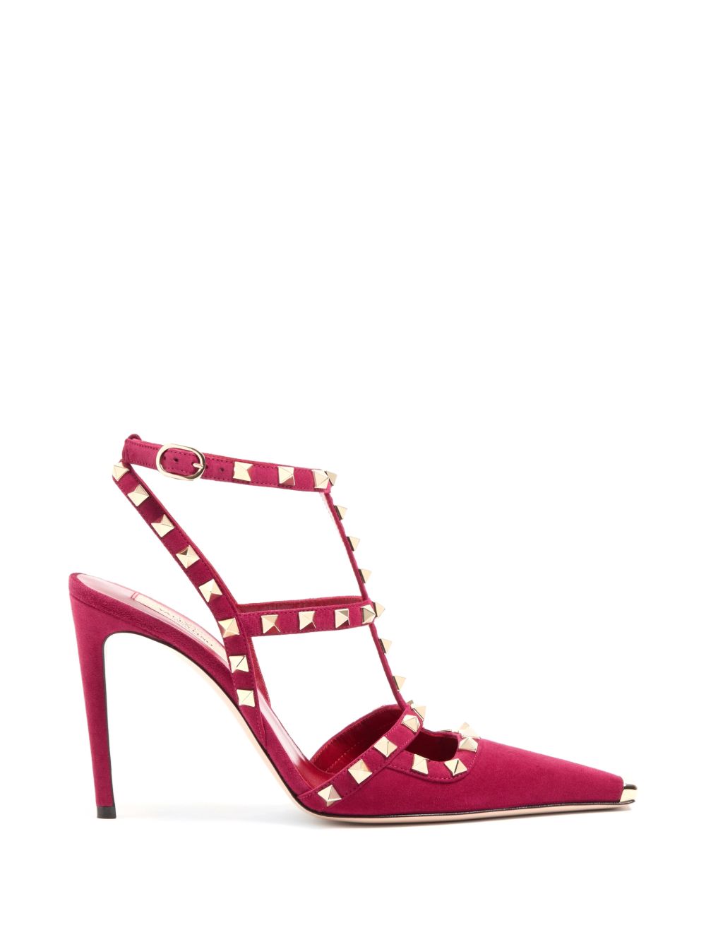 VALENTINO GARAVANI Rockstud Suede Leather Pumps - Fuchsia