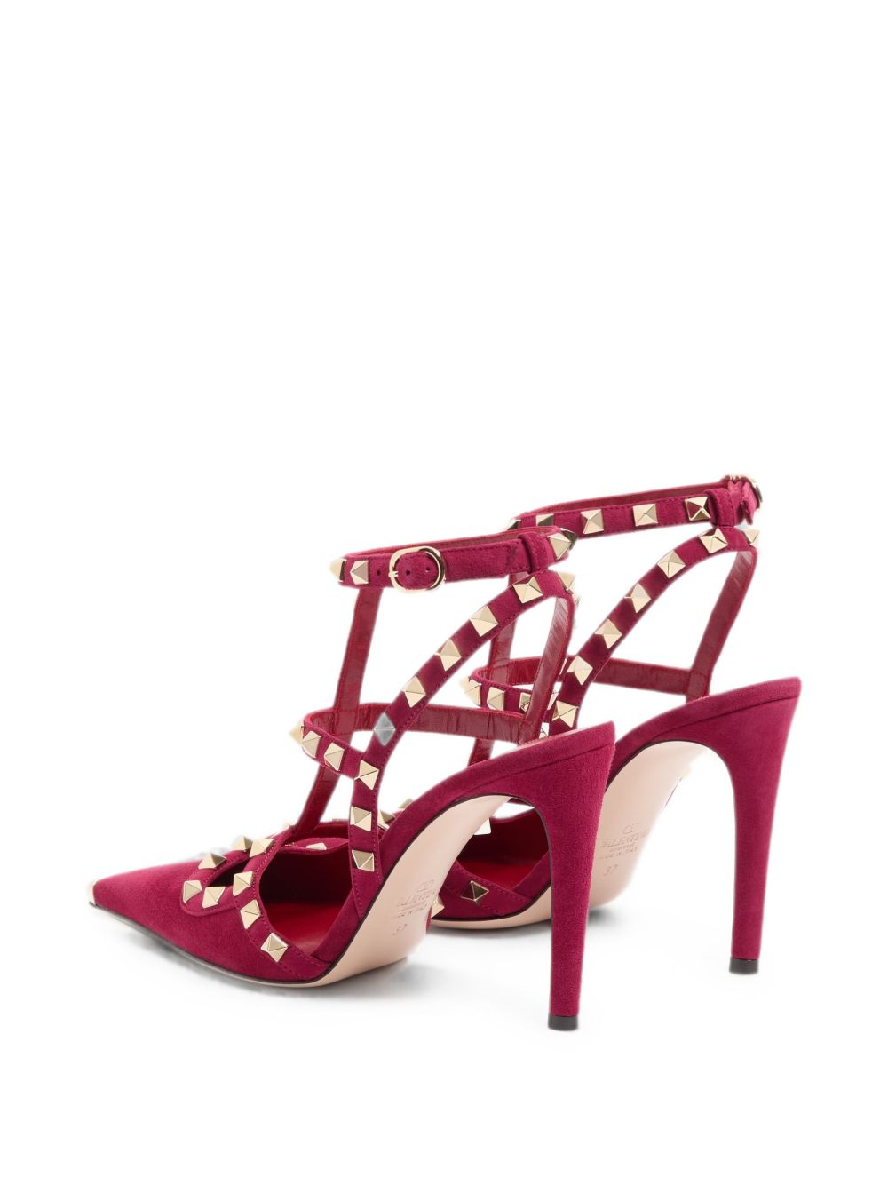 VALENTINO GARAVANI Rockstud Suede Leather Pumps - Fuchsia