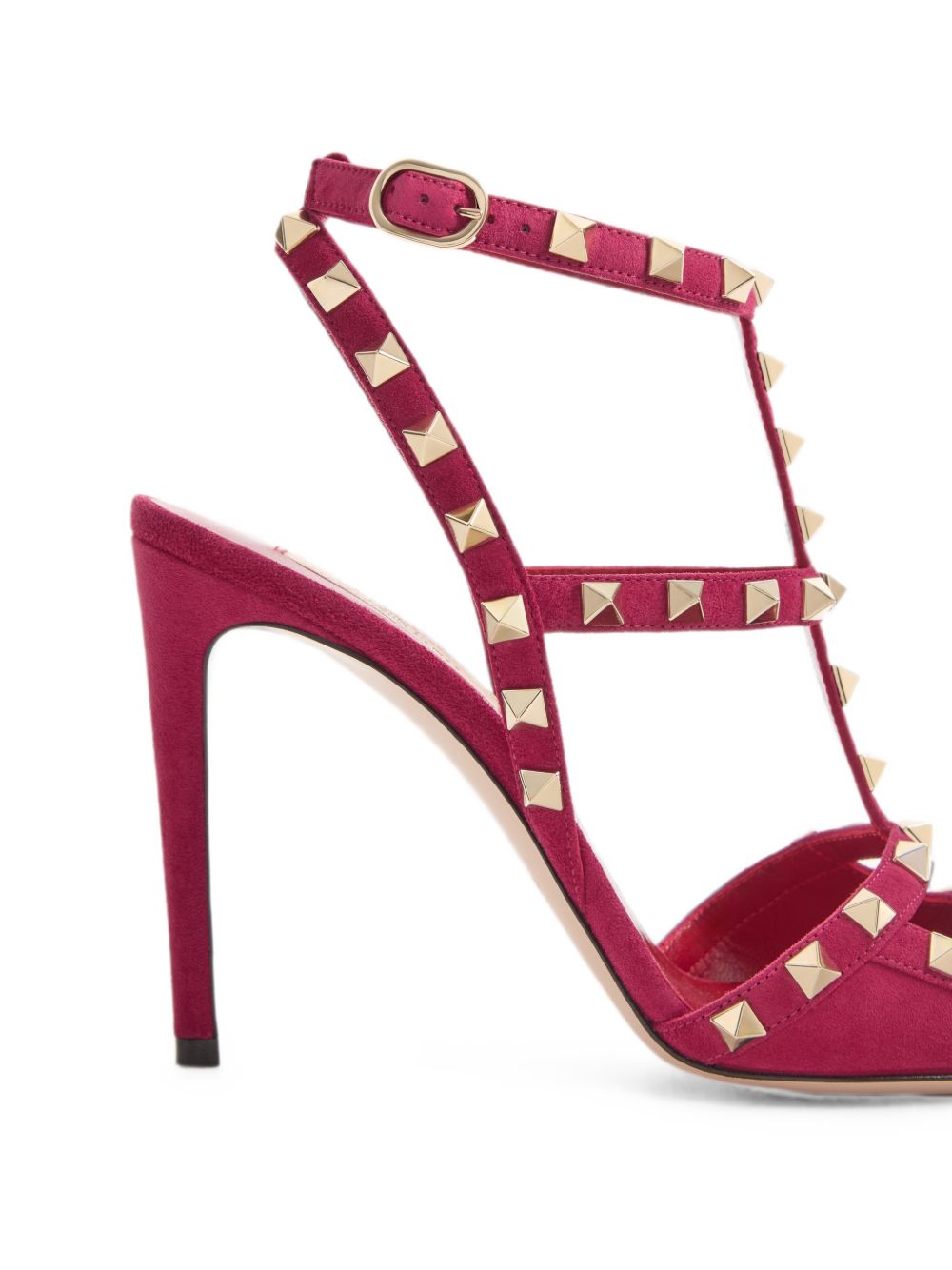 VALENTINO GARAVANI Rockstud Suede Leather Pumps - Fuchsia