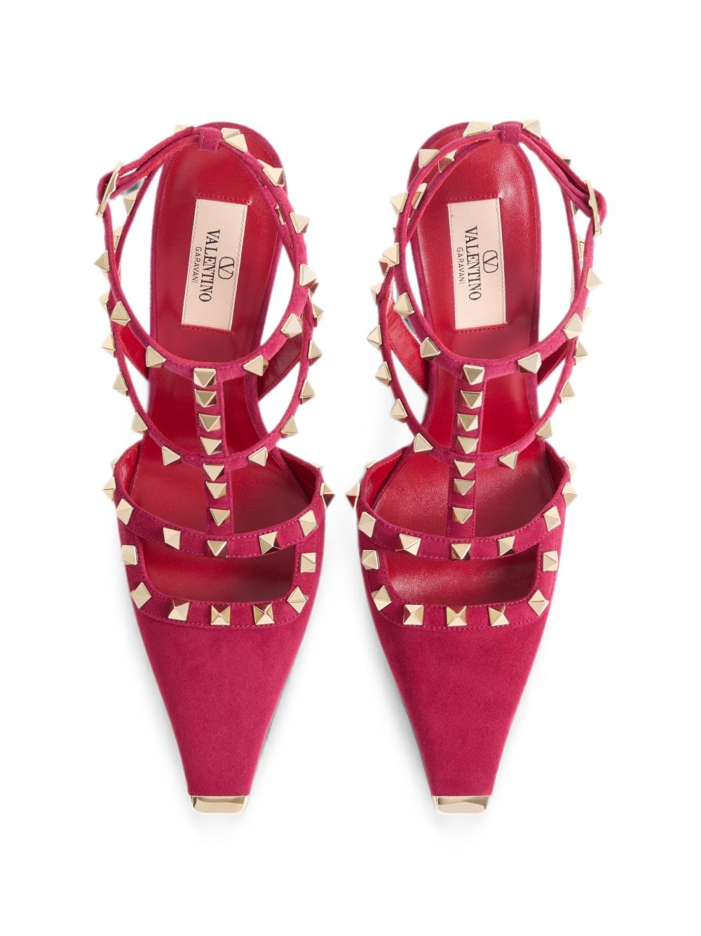VALENTINO GARAVANI Rockstud Suede Leather Pumps - Fuchsia