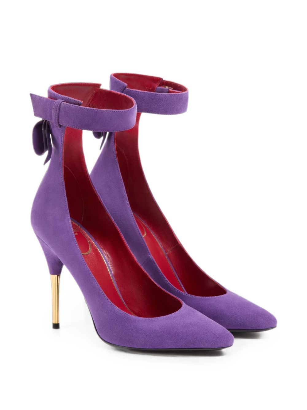 VALENTINO GARAVANI Fatale Suede Leather Pumps - Purple