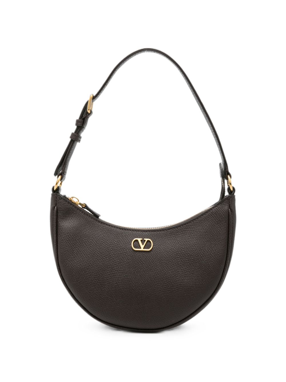 Valentino Garavani VLogo Signature Leather Mini Bag — Brown