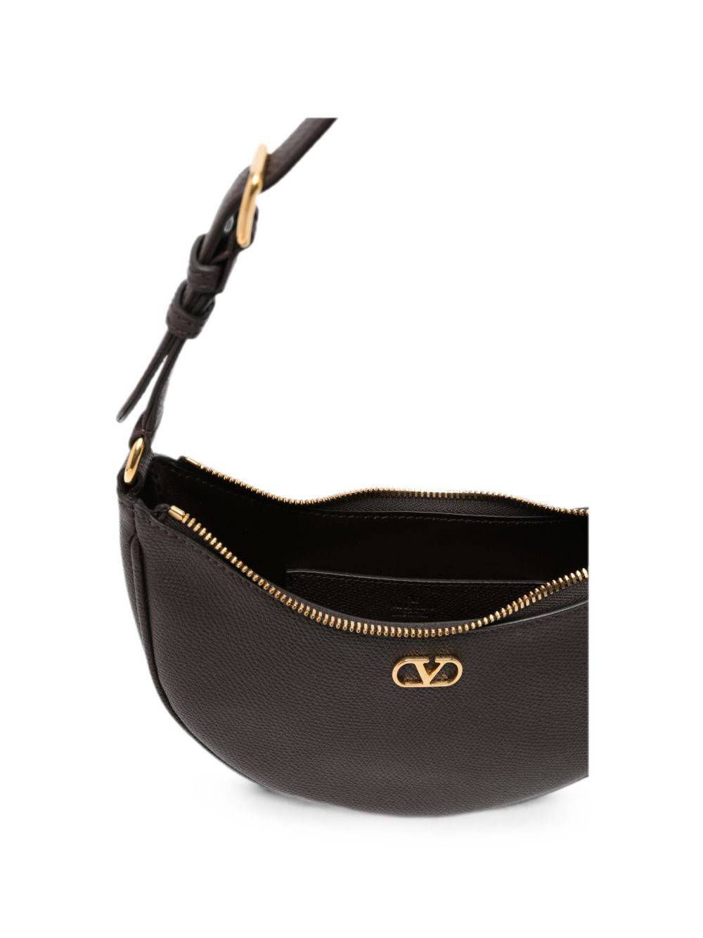 Valentino Garavani VLogo Signature Leather Mini Bag — Brown