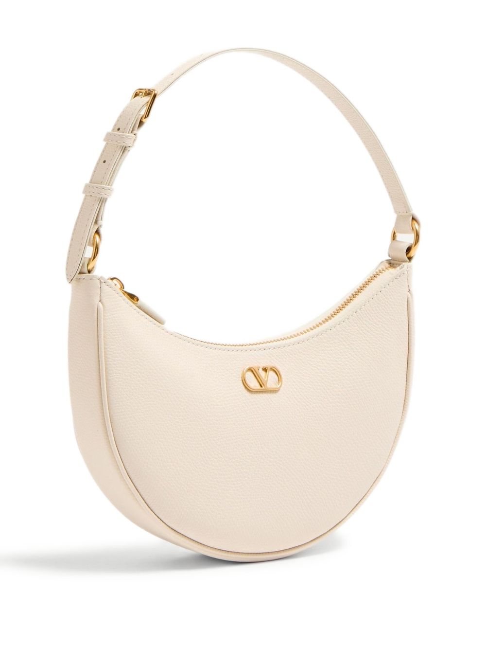 Valentino Garavani VLogo Signature Leather Mini Bag — Ivory