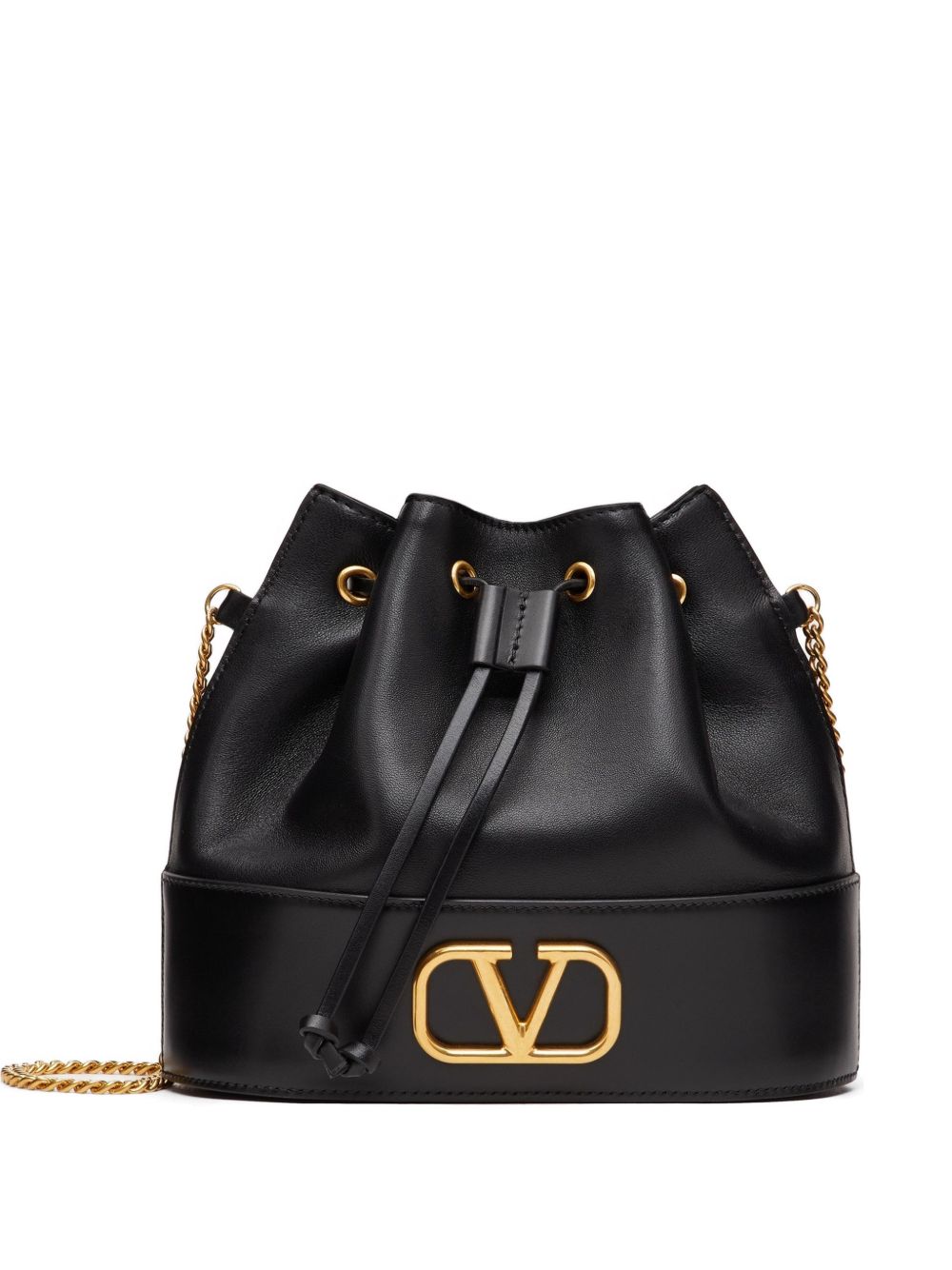 VALENTINO GARAVANI VLogo Signature Leather Mini Bag - Black