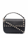 Valentino Garavani Rockstud Leather Mini Bag — Black