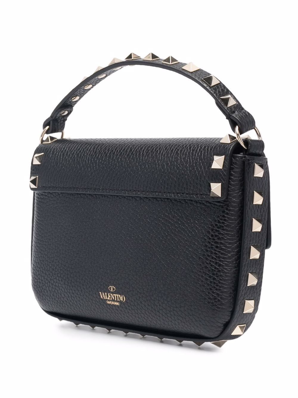 Valentino Garavani Rockstud Leather Mini Bag — Black