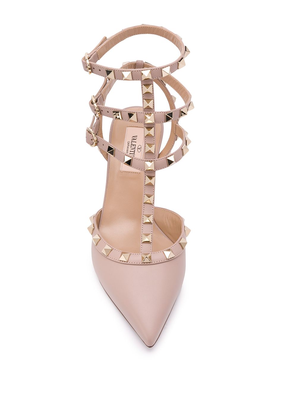 VALENTINO GARAVANI Rockstud Leather Pumps - Powder