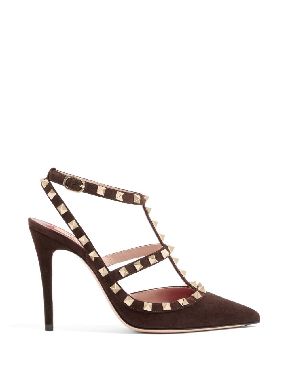 VALENTINO GARAVANI Rockstud Suede Pumps 10cm - Taupe