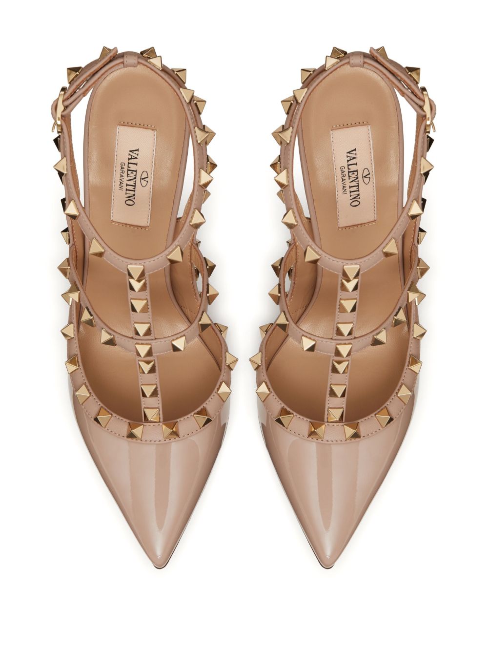VALENTINO GARAVANI Rockstud Patent Leather Pumps 10cm - Powder Pink