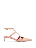VALENTINO GARAVANI Rockstud Leather Pumps 4cm - Powder
