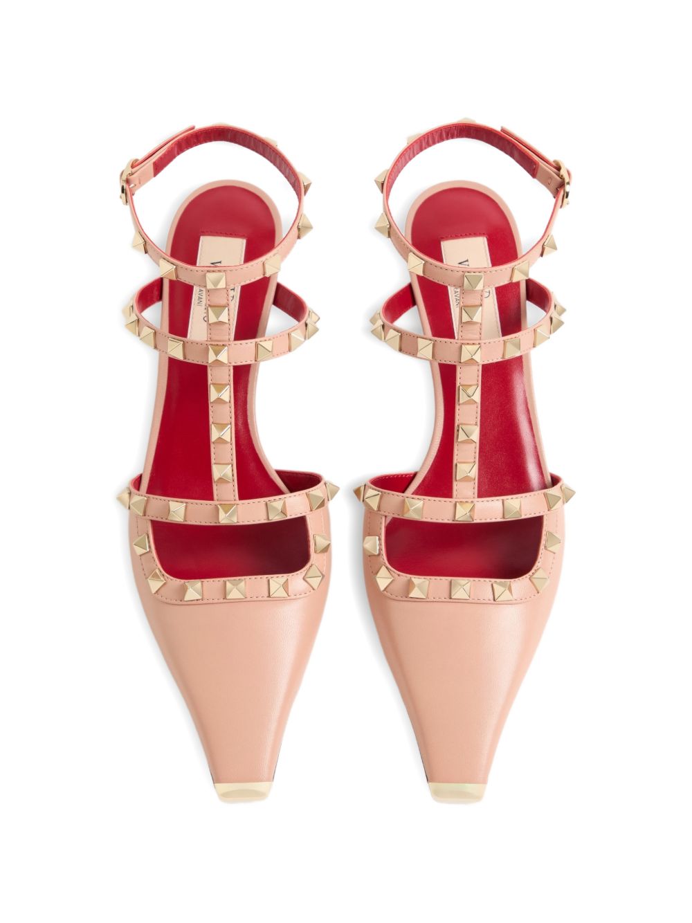 VALENTINO GARAVANI Rockstud Leather Pumps 4cm - Powder