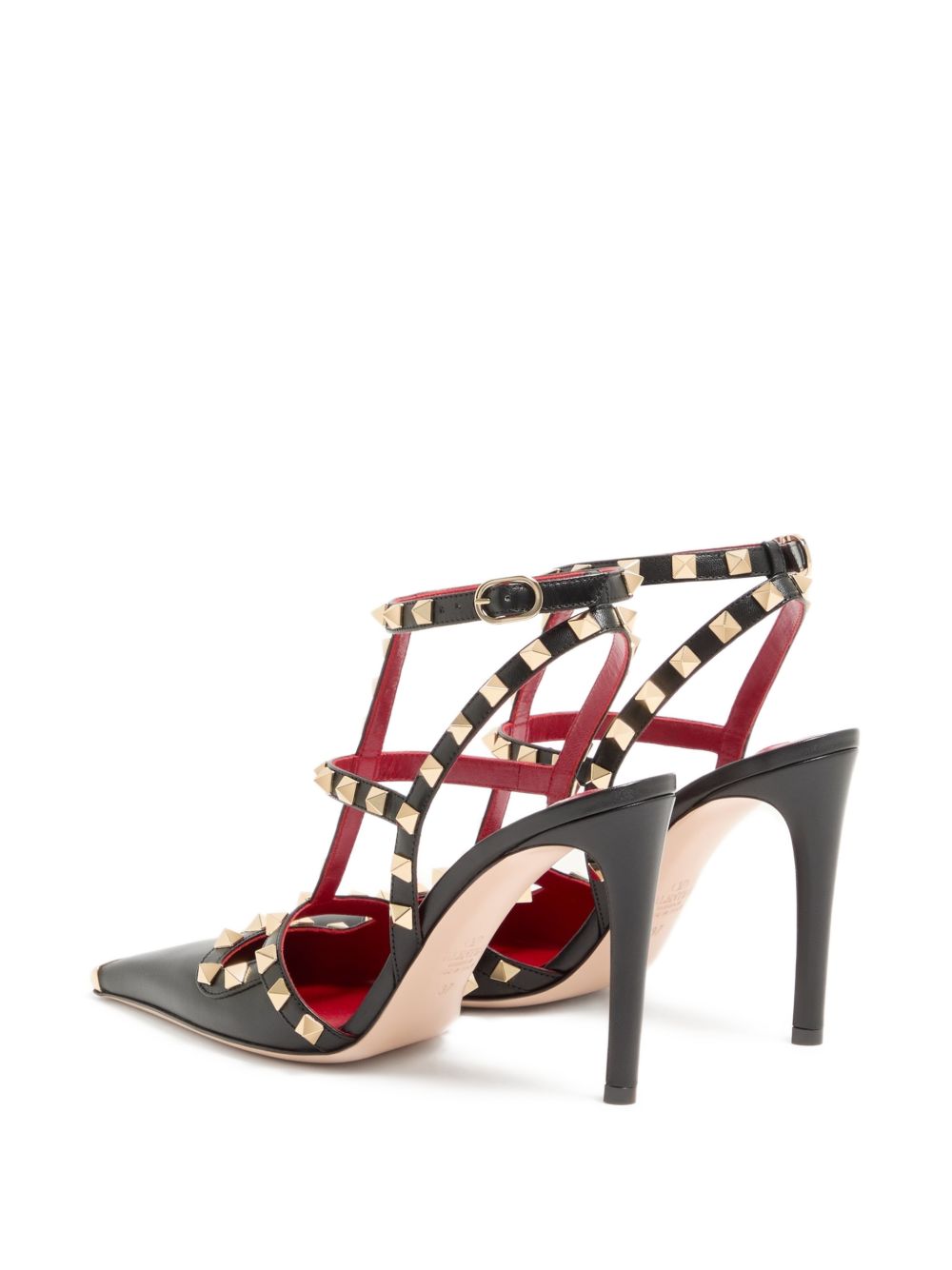 VALENTINO GARAVANI Rockstud Leather Pumps 10cm - Black