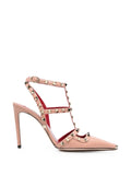 VALENTINO GARAVANI Rockstud Leather Pumps 10cm - Powder