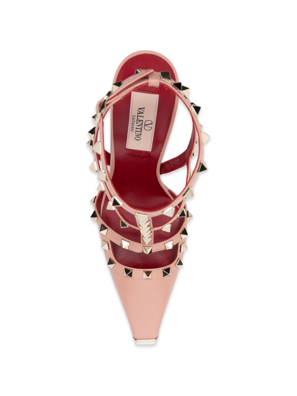VALENTINO GARAVANI Rockstud Leather Pumps 10cm - Powder