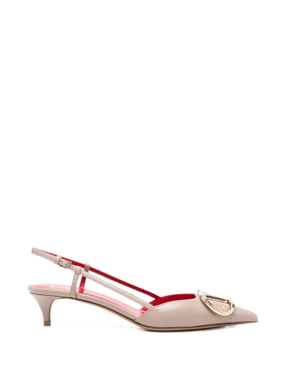 Valentino Garavani VLogo Signature Leather Pumps — Powder Pink