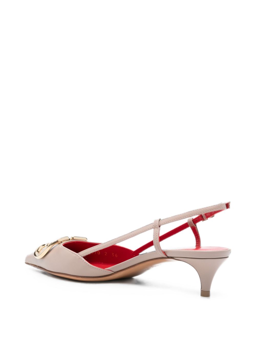 Valentino Garavani VLogo Signature Leather Pumps — Powder Pink