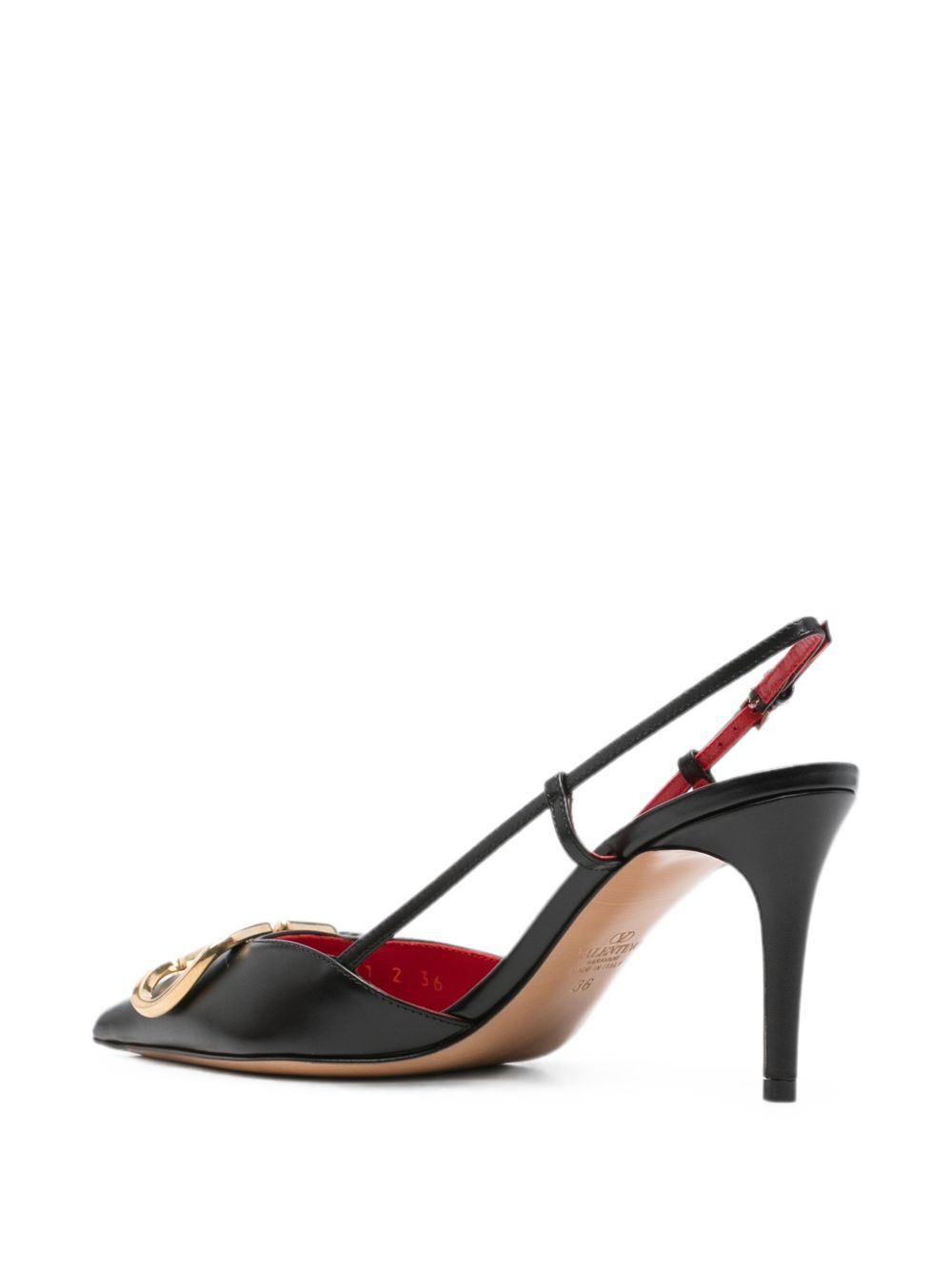 Valentino Garavani VLogo Signature Leather Pumps — Black