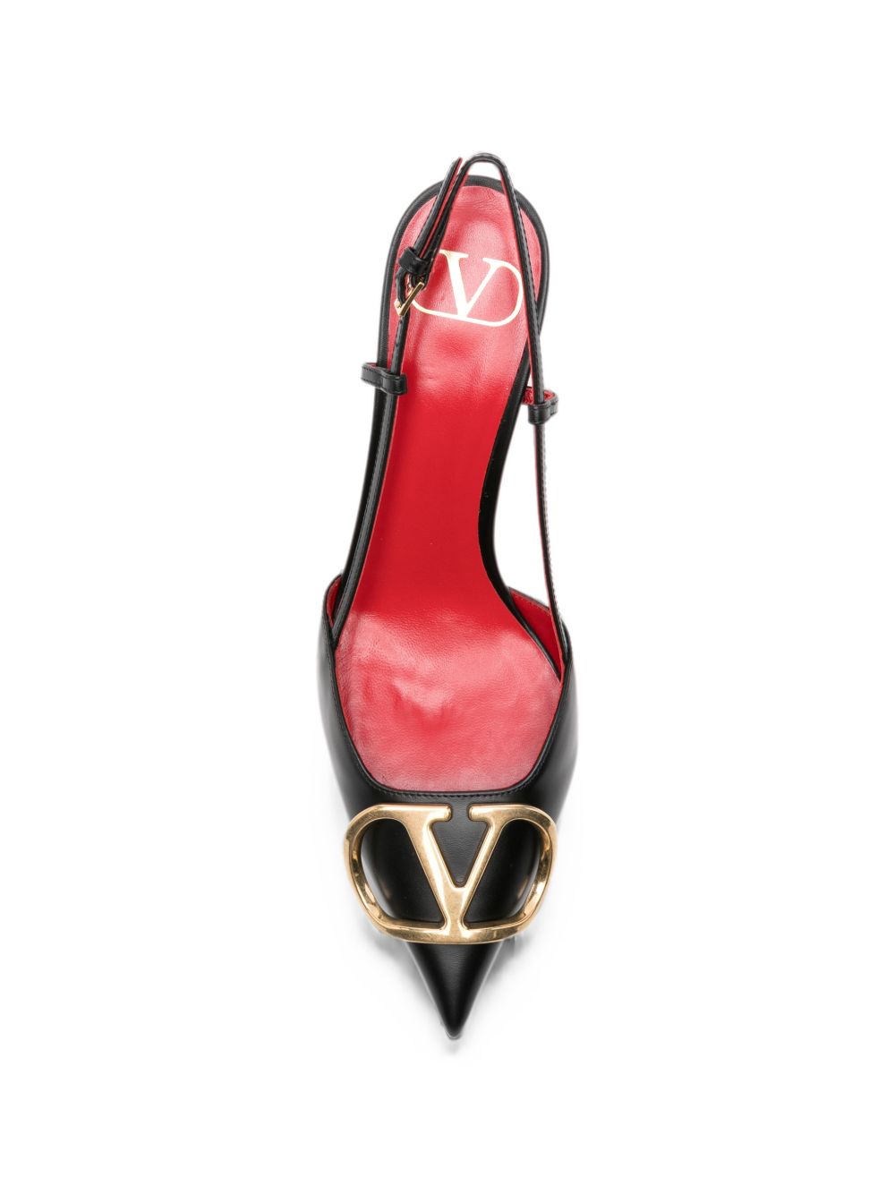 Valentino Garavani VLogo Signature Leather Pumps — Black
