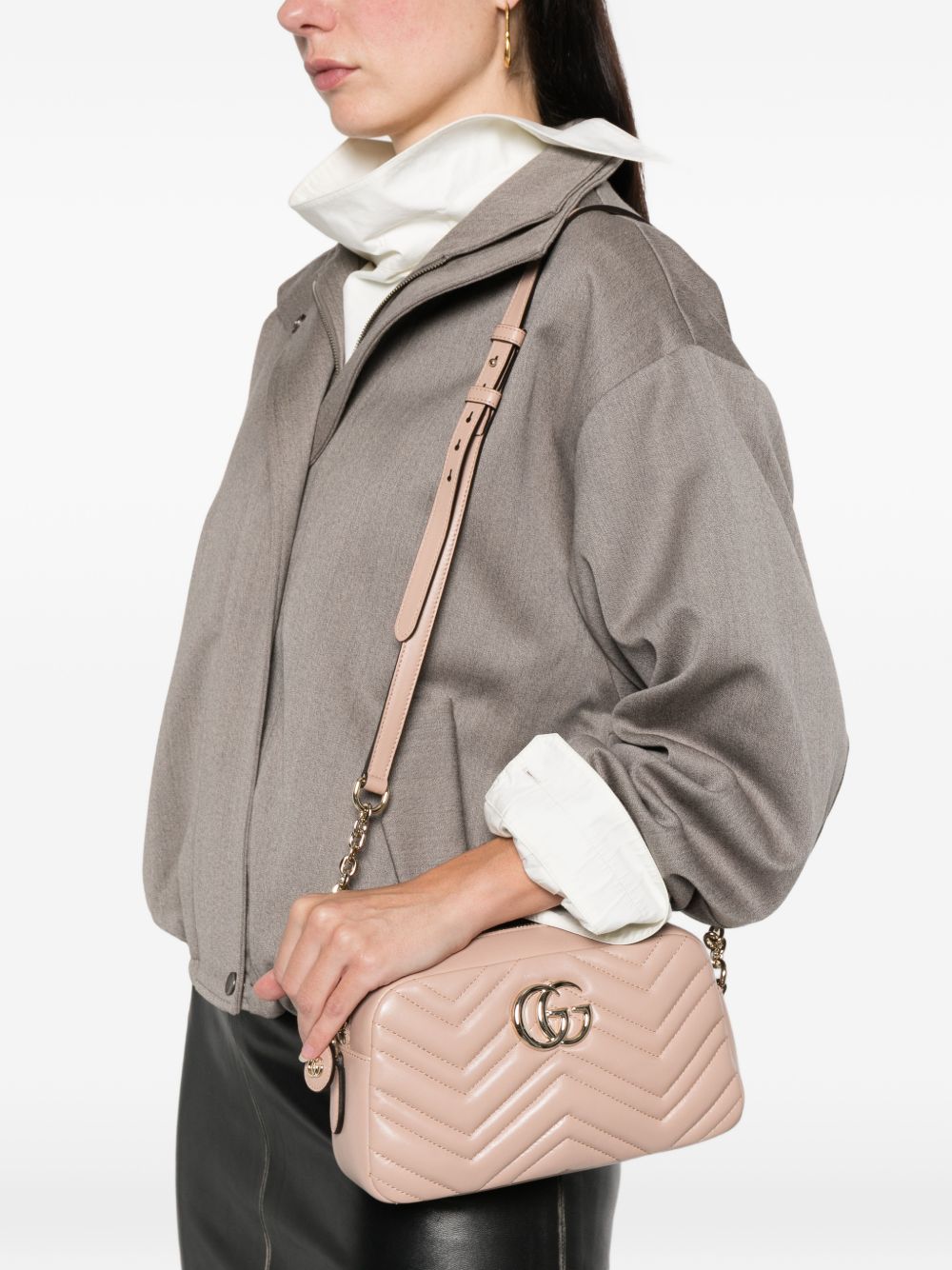 GUCCI GG MARMONT LEATHER CAMERA BAG